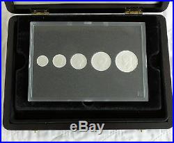 COINS OF WORLD WAR II 5 COIN SILVER SET PLATED IN SILVER & GOLD boxed/coa