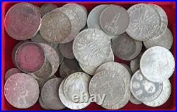 COLLECTION LOT SILVER, ONLY SILVER COINS WORLD 62PC 610GR #xx20 020