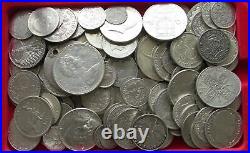 COLLECTION LOT WORLD ONLY SILVER COINS 113PC 648GR #xx22 098