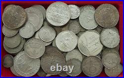 COLLECTION LOT WORLD SILVER ONLY SILVER COINS 89PC 644GR #xx15 038