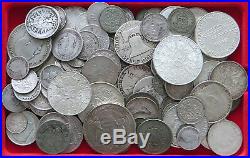 COLLECTION SILVER WORLD COINS, LOT ONLY SILVER, 106PC 587G #xx4 004