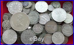 COLLECTION SILVER WORLD COINS, LOT ONLY SILVER, 108PC 620G #xx4 011