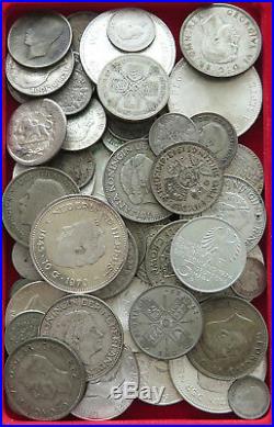 COLLECTION SILVER WORLD COINS, LOT ONLY SILVER, 71PC 639G #xx4 009