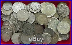 COLLECTION SILVER WORLD COINS, LOT ONLY SILVER, 73PC 617G #xx4 031