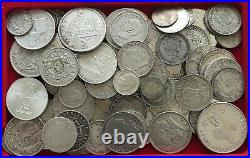 COLLECTION SILVER WORLD COINS, LOT ONLY SILVER, 79PC 591G #xx9 2023