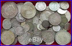 COLLECTION SILVER WORLD COINS, LOT ONLY SILVER, 84PC 555G #xx4 029