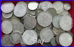 COLLECTION SILVER WORLD COINS, LOT ONLY SILVER, 85PC 559G #xx4 012