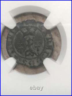 COLONIAL SPAIN Ferdinand & Isabella 1474 Blanca NGC VF 2 Silver World Coin Lot COLONIAL SPAIN Ferdinand & Isabella 1474 Blanca NGC VF 2 Silver World Coin Lot