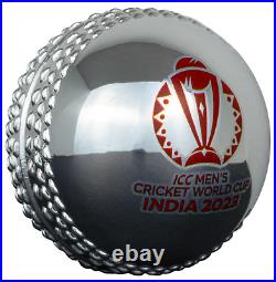 CRICKET BALL World Cup India 3D 1 Oz Silver Coin 1$ Zimbabwe 2023