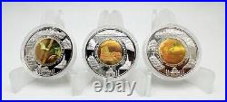 Cambodia 2003 2009 7 x 10000 Riels 7 Wonders Of The World Silver Gold Coin Set