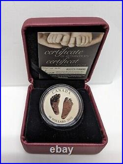 Canada 2012 $10 Baby Feet (Welcome to the World) Pure Silver Coin Complete