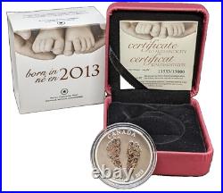 Canada 2013 Welcome To The World Baby Feet $10 Proof Silver Coin (COA&Box)