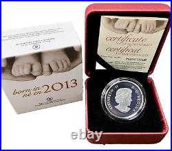 Canada 2013 Welcome To The World Baby Feet $10 Proof Silver Coin (COA&Box)