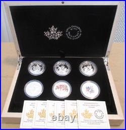 Canada 2015 $10 FIFA Women's World Cup 99.99 Pure Silver Set of 6 Coins +COAs