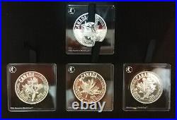 Canada 2015 FIFA Women s World Cup Silver Coin Set 10 dollar 1/2 oz x 4 coins
