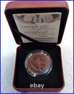 Canada 2015 Welcome To The World Baby Feet 10 Dollar Proof Silver Coin (COA&Box)