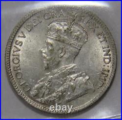 Canada 25c Cents 1931 King George V Iccs Unc Silver World Coin