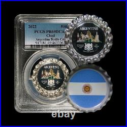 Chad. 2022, 500 Francs, Silver PCGS PR69 Top Pop? Bottle Cap, Argentina Chad. 2022, 500 Francs, Silver PCGS PR69 Top Pop? Bottle Cap, Argentina