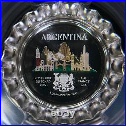 Chad. 2022, 500 Francs, Silver PCGS PR69 Top Pop? Bottle Cap, Argentina Chad. 2022, 500 Francs, Silver PCGS PR69 Top Pop? Bottle Cap, Argentina