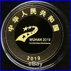 China 2019 Gold and Silver Coins Set 7th CISM World Games