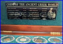 Coins of The Ancient Greek World 12-Coin Set with Wood Display Box + COA