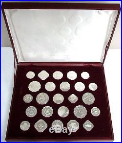 Collection Of 25 Silver Official Gaming Coins Of The Worlds Great Casino's