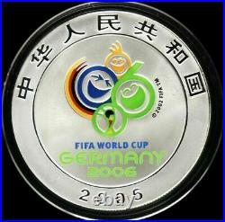 Colored silver coins for the 2005 World Cup in Germany 1 oz Have certificate