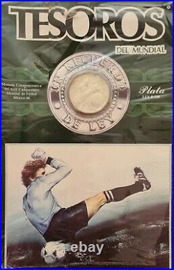 Commemorative Coin of the 13 world soccer championship MEXICO 86. Moneda FUTBOL