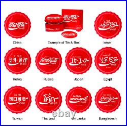 Complete Set of 10 Coca-Cola Bottle Cap Global Edition 6 Gram Silver Coins wCOA