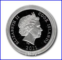 Cook Islands 2011 10$ Giant Kamakura Buddha WORLD MONUMENTS 3D 1oz Silver Coin