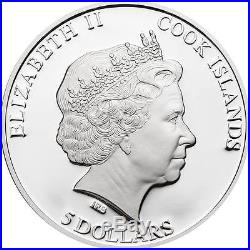 Cook Islands 2013 $5 Tina Maze World Ski Champion 2011 1 Oz Silver Proof Coin