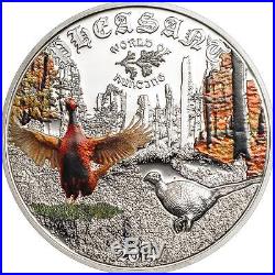 Cook Islands 2014 $2 World of Hunting III Pheasant 1/2 Oz Silver Proof Coin