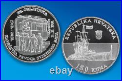 Croatia silver PROOF coin 24g 150 kuna End of World War I PRVOG SVJETSKOG RATA