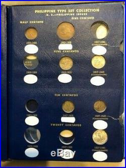 Dansco Whitman Philippines Partial Type Set Coin Silver RARE world Murphy Quezon