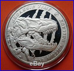 Dinosaurs World Jurassic Time Silver Plated Coin Medals Collection Set T-Rex