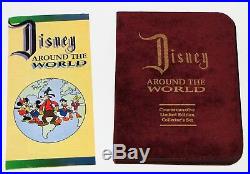 Disney Around the World 1988 Silver Proof Coins 7pc Commemorative Limited Edit
