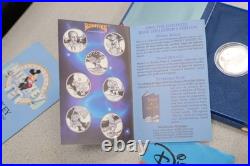 Disney RARITIES & AROUND THE WORLD 1 Oz. 999 Silver Commemorative 7 Coin LOT