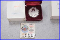 Disney RARITIES & AROUND THE WORLD 1 Oz. 999 Silver Commemorative 7 Coin LOT