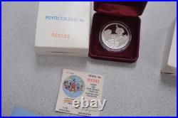 Disney RARITIES & AROUND THE WORLD 1 Oz. 999 Silver Commemorative 7 Coin LOT