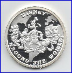 Disney Rarities Mint 1 oz 999 Silver complete Set of 7 DISNEY AROUND THE WORLD