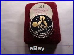 Disney World Mickey Minnie Mouse 20th Anniversary Rare 999 Silver Gold Coin Coa