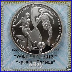 EURO 2012 POLAND-UKRAINE 2 Puzzle Coins Proof 2Oz Silver FIFA World Cup Football