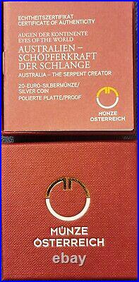 EYE'S OF THE WORLD 2021-$20 Euro The Serpent Commerative Coin EYE'S OF THE WORLD 2021-$20 Euro The Serpent Commerative Coin