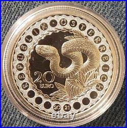 EYE'S OF THE WORLD 2021-$20 Euro The Serpent Commerative Coin EYE'S OF THE WORLD 2021-$20 Euro The Serpent Commerative Coin