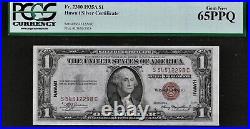 Emergency Issue 1935A WWII Hawaii $1 Silver Certificate PCGS Gem 65PPQ