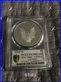 End Of World War II 75th Anniversary Silver Coin PCGS PR70 First Strike + Label