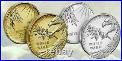 End of World War II 75th Anniversary 24-Karat Gold Coin AND Silver Medal SEALED