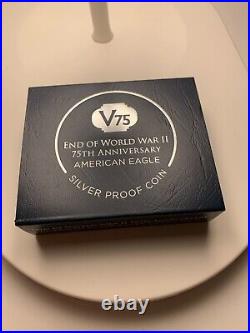 End of World War II 75th Anniversary American Eagle Silver Proof Coin NEW