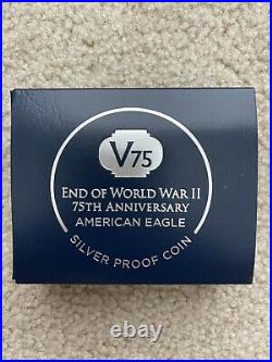 End of World War II 75th Anniversary American Eagle Silver Proof Coin PCGS PR70