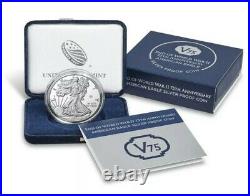 End of World War II 75th Anniversary American Eagle Silver Proof Coin Sealed Box